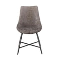 thumbnail image 2 of Steve Silver Ramona Brown Faux Leather and Metal Side Chair, 2 of 6