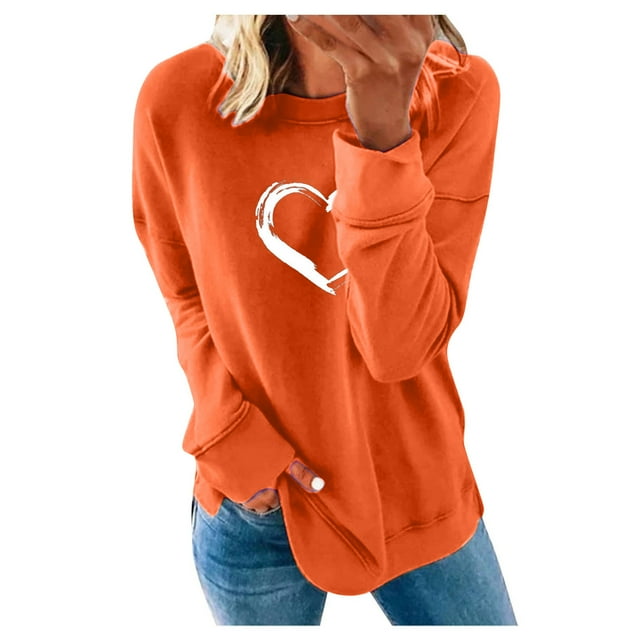 2023 Mode Femmes Sweatshirt 50% off Dégagement Mode Women Casual Imprimé Col Rond Chemisier Long Sleeve Pullover Tops