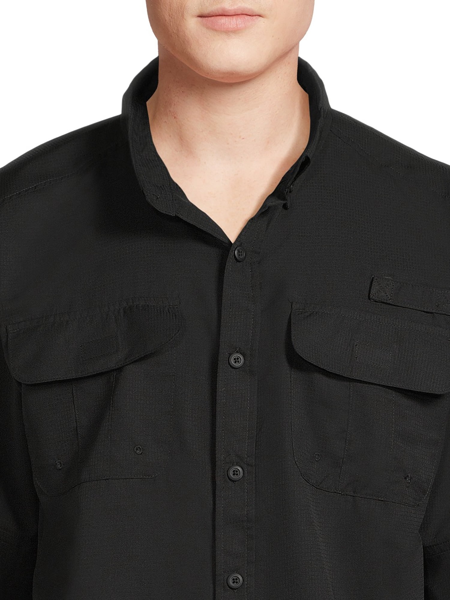 Burnside Men's and Big Men's Long Sleeve Utility Shirt with Pockets, Sizes M-2XL