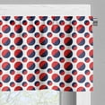 thumbnail image 3 of Ambesonne Geometric Valance Pack of 2, Red Circles Rounds, 54"X12", Navy Blue Red and White, 3 of 5