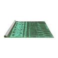 thumbnail image 2 of Ahgly Company Machine Washable Indoor Round Southwestern Turquoise Blue Country Area Rugs, 6' Round, 2 of 4