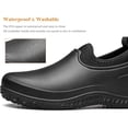 thumbnail image 4 of SKIUHS Men & Women's Slip-On Slip Resistant Chef Shoes – Waterproof Oil Resistant Microfiber Leather Kitchen Work Safety Footwear, 4 of 7