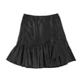 thumbnail image 1 of Falda acampanada Rebecca Taylor de cuero sintético para mujer Negro 0, 1 of 2