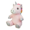Spark. Create. Imagine. Plush Unicorn, Pink & Rainbow, 9"