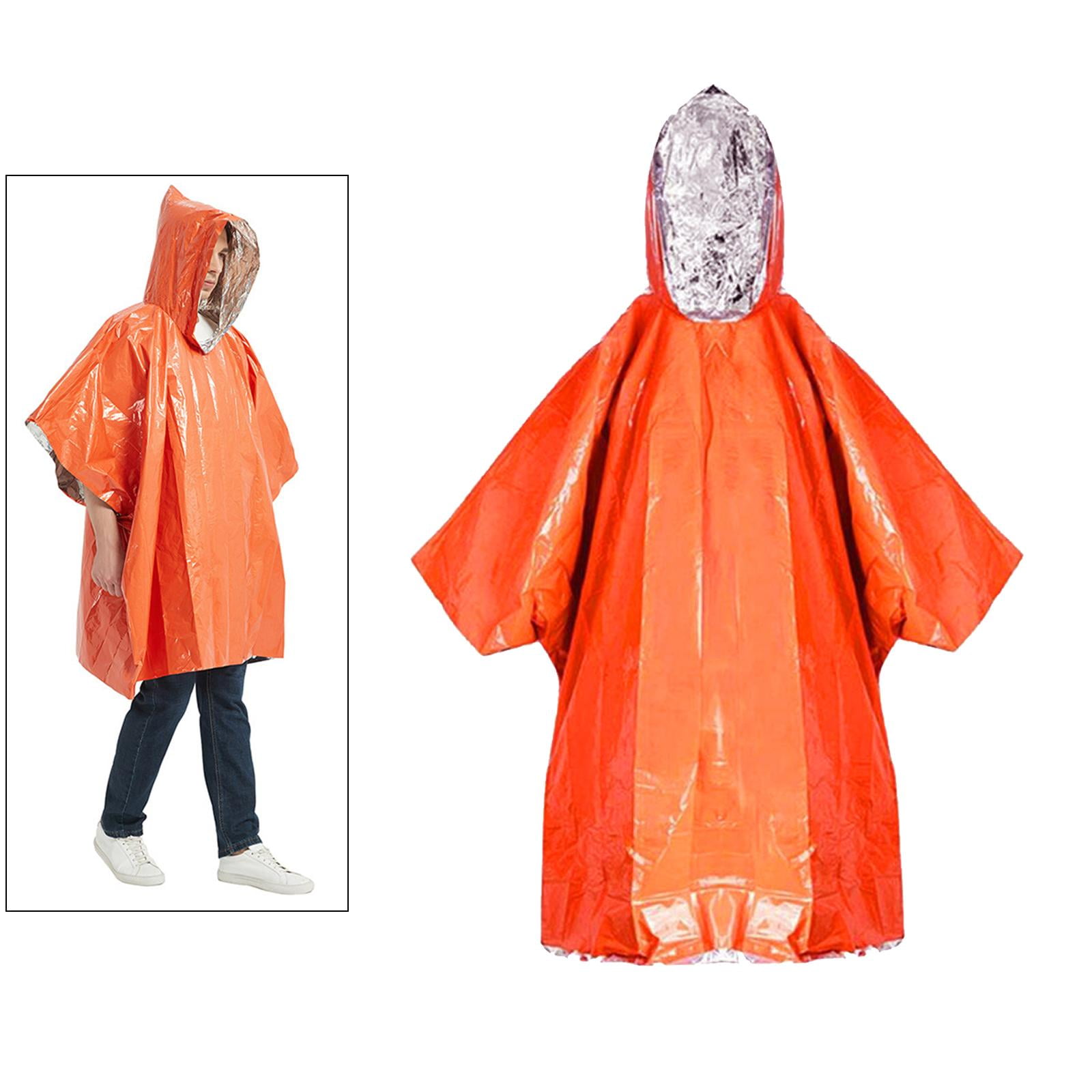 Double Poncho Outdoor Thermal Rain Coat Increased Visibility Double