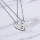 thumbnail image 3 of Collar de costura de rompecabezas de acero inoxidable con corazón con nombre personalizado, 3 of 5