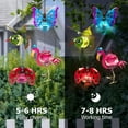 thumbnail image 3 of Lemohome Butterfly Flamingo Beetle Hummingbird Solar Outdoor Hanging Lantern Creative, 3 of 7
