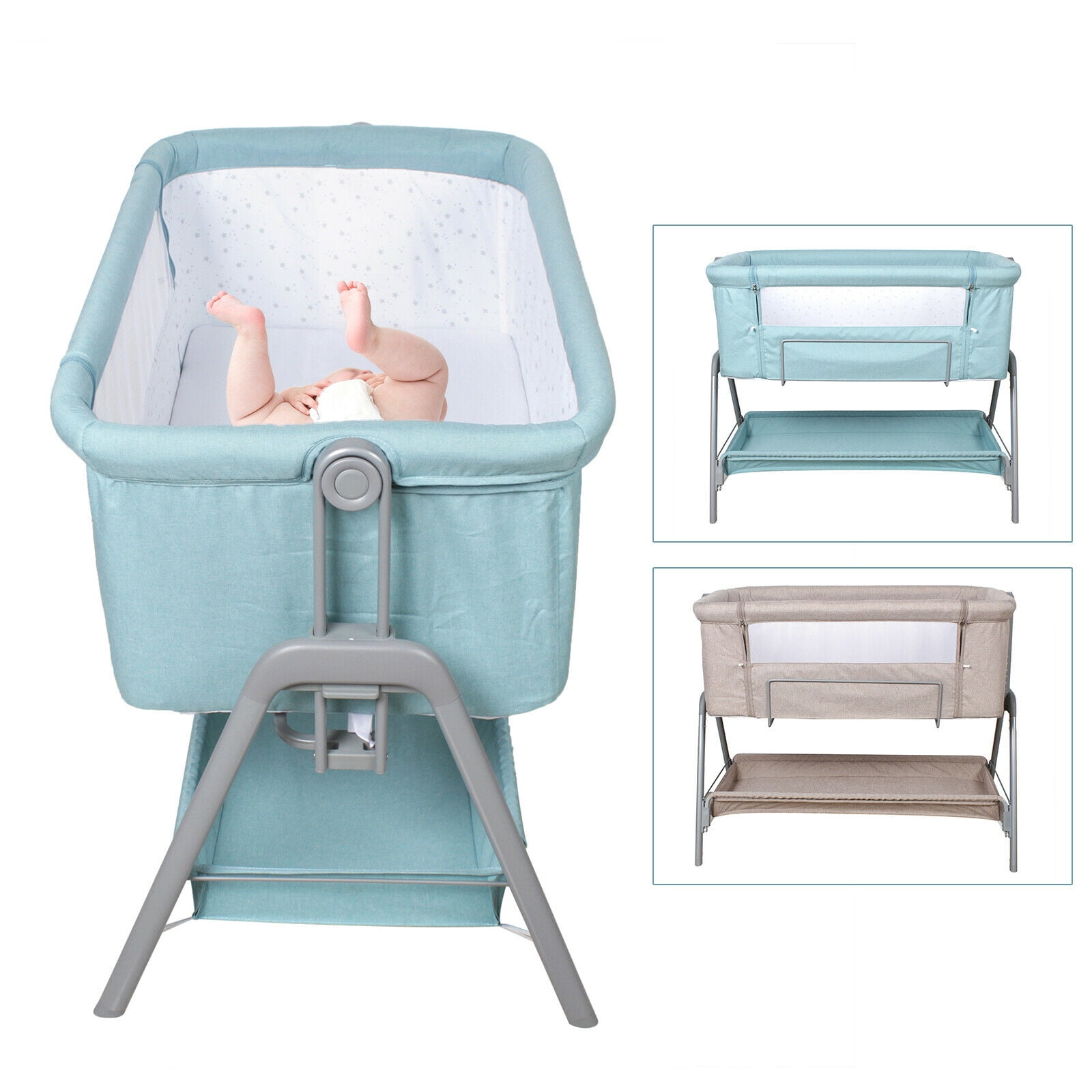 Miumaeov Foldable Baby Crib Baby Swing Newborn Aged 06 months Height