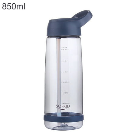 

Hloma Portable Large Capacity with Handle Outdoor Kettle Sports Drinking Straw Bottle