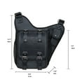 thumbnail image 2 of Mens Vintage Canvas Shoulder Messenger Bag Chest Leather Patchwork Messenger Bag(03-2BLACK), 2 of 5