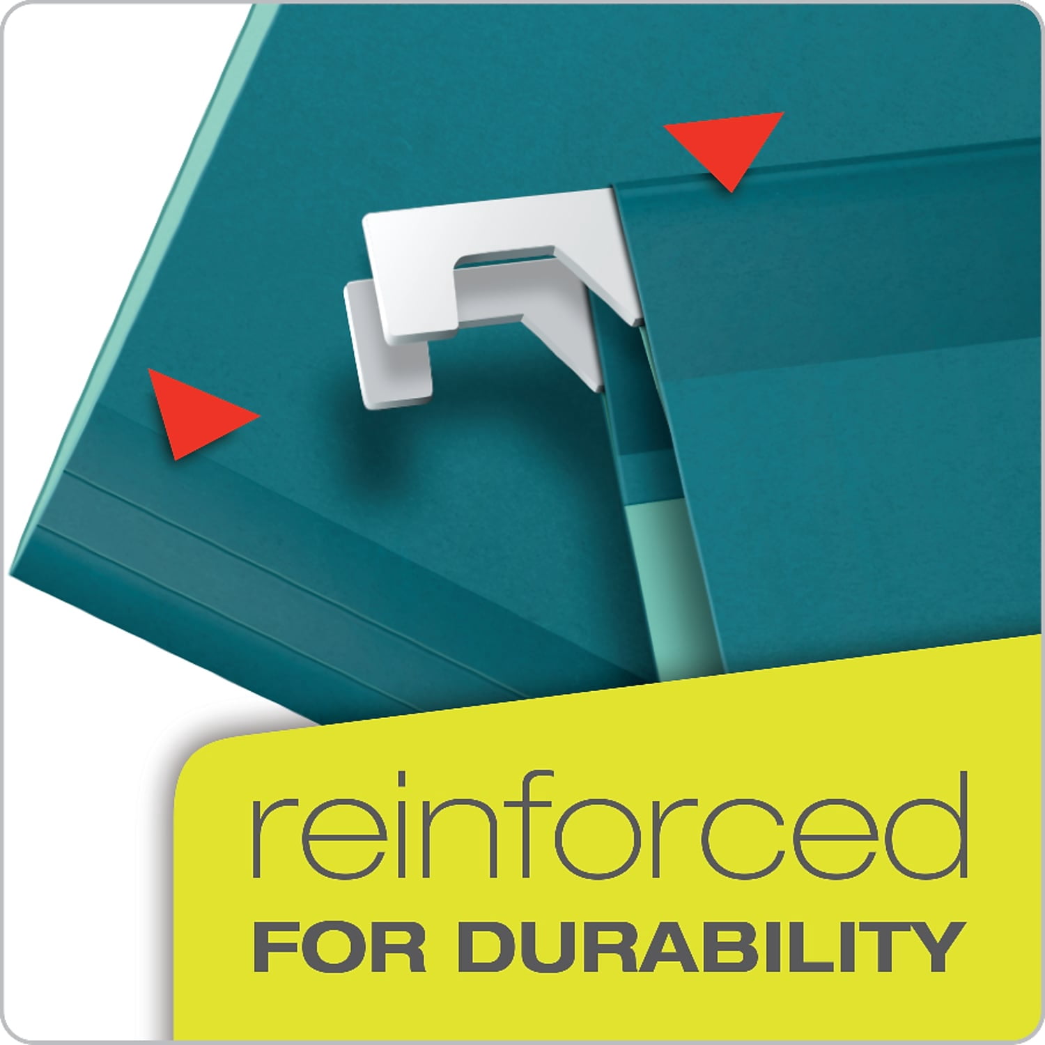 Pendaflex Reinforced Hanging Folders 1/5 Tab Letter Teal 25/Box 415215TEA