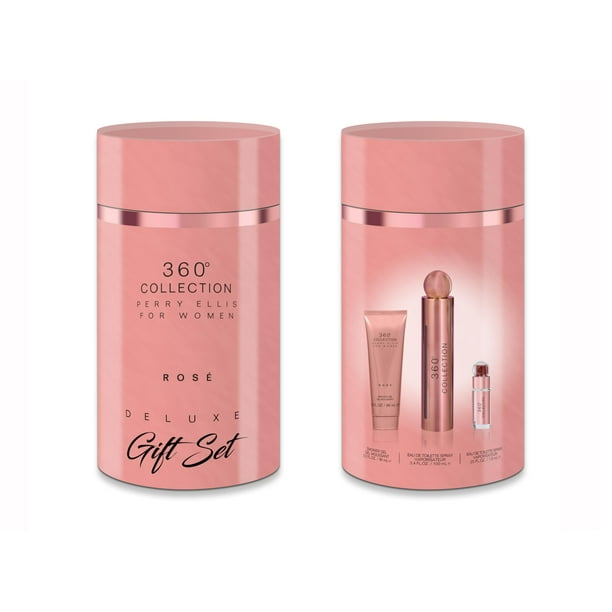 Set de regalo Perfume Perry Ellis 360° Collection Rosé, 100 ml, 3 piezas