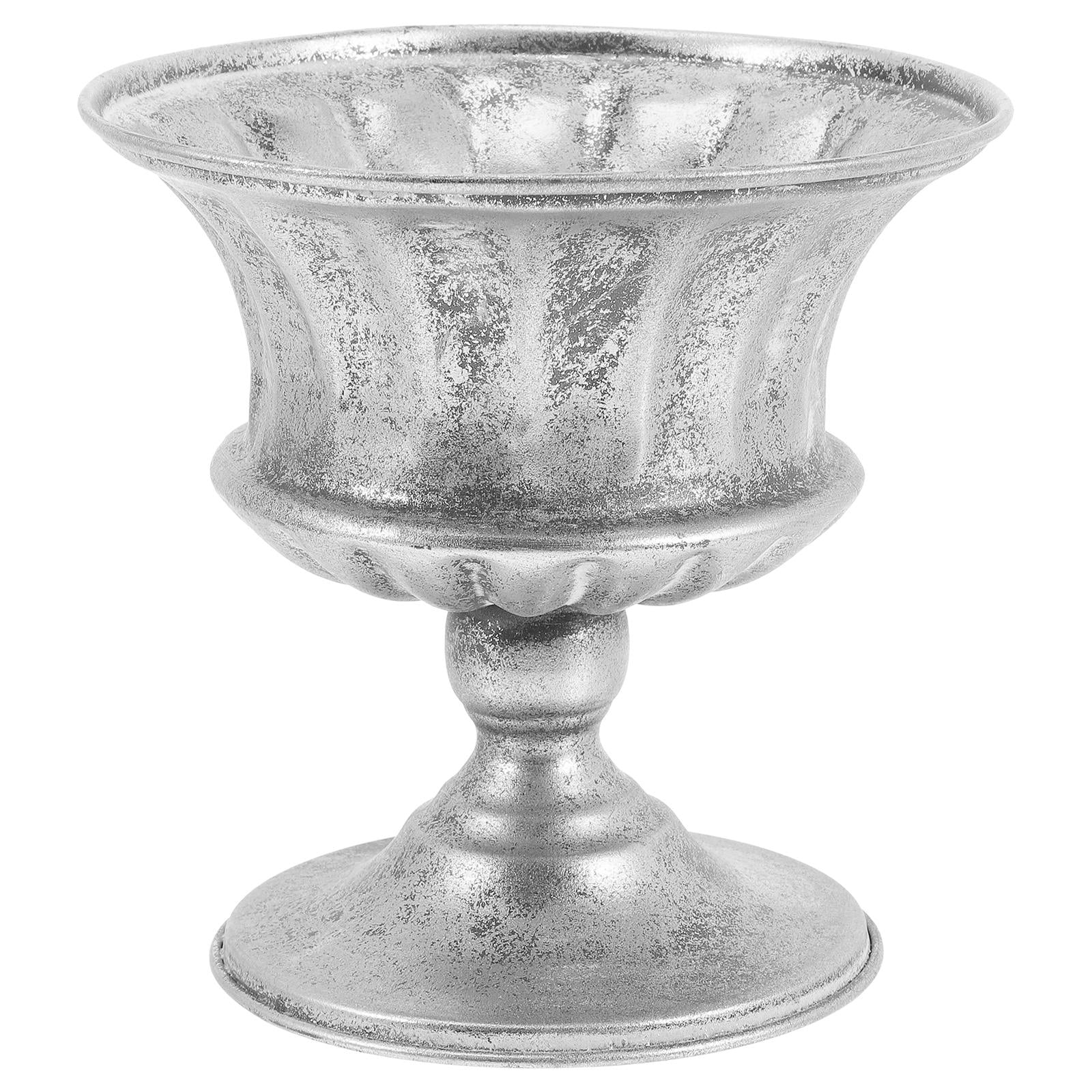 unbranded  Vintage Flowerpot Gardening Urn Planter Vases Decor House Plants Silver