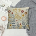 thumbnail image 2 of COMIO  Decorative Pillowcases Throw Pillow Covers Farmhouse Pillow Cushion Cases Home Decor Square Floral Pillow Case (Garden of Flowers), 2 of 5