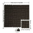 thumbnail image 5 of Gzxs Interlocking Deck Tiles, 9 Pack, Outdoor Plastic Flooring Tile, Waterproof 12"X12" Square Composite Decking Tiles for Patio Porch Garden Balcony Poolside (Brown), 5 of 5