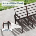 thumbnail image 3 of Gotland 5 Piece Aluminum Patio Furniture Set,Modern Metal Outdoor Patio Furniture w/5.1'' Thick Cushion and Round Coffee Table,Patio Conversation Sets for Porch,Deck,Sand, 3 of 7