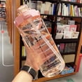 thumbnail image 4 of 64 oz Motivational Water Bottle with Straw & Time Marker Large Capacity BPA Free Leakproof Sports Jug for Fitness Gym Outdoor Green Green, 4 of 7