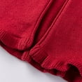 thumbnail image 6 of Otqutp Girls Spring and Fall Round Neck Wooden Ear Edge Pearl Knitted Cardigan Girls Open Front Sweaters Kids Fall Fashion Side Slit Outerwear(Wine,7-8 Years), 6 of 9