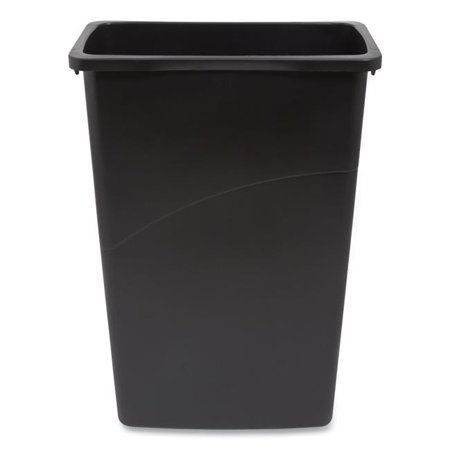 Coastwide Professional CW56433 10.25 gal Plastic Open Top Indoor Trash Can  Black