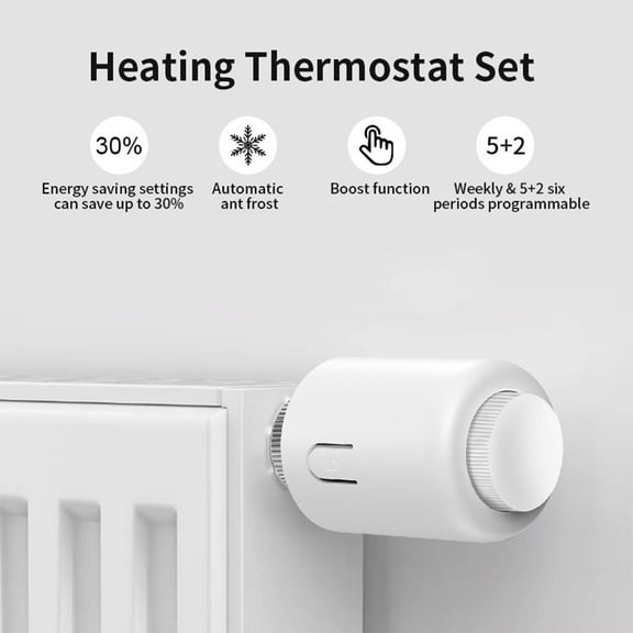 Smart Programmable Thermostat with Voice Control,App Compatible Heating Regulator for Enhanced Home Comfort