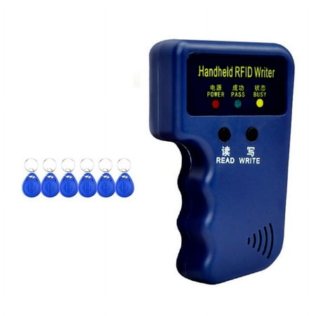 125Khz RFID Card Reader+6 Keyfobs Kit Copier Writer Duplicator Programmer ID Card Copy EM4305 T5577 Each Writable Tags