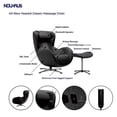 thumbnail image 3 of Nouhaus Classic PU Leather Heated Recliner with Bluetooth, Ottoman & USB Charging for Living Room & Bedroom, 3 of 8