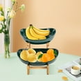 thumbnail image 6 of 2-Tier Countertop Fruit Basket Holder Ceramic Decorative Bowl Fruit Storage Stand, 6 of 17