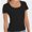 Black, variant on Women Casual Long Sleeve Slim Scoop Neck Fit T Shirts Basic Tee Tops Crew
