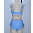 thumbnail image 4 of Traje de Baño de Cintura Alta de las Mujeres V-Cuello Ajuste de Cordón Ajustado Junta Dividida Conjunto para la Playa Piscina Verano, 4 of 4
