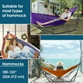 thumbnail image 3 of Tranquillo Camping Hammock and Stand, Collapsible Camping Hammock and Stand, 600 lbs Capacity Foldable Hammock for 2 Persons, Premium Noiseless No Screws Heavy Duty Multifunctional Stand, Purple, 3 of 9