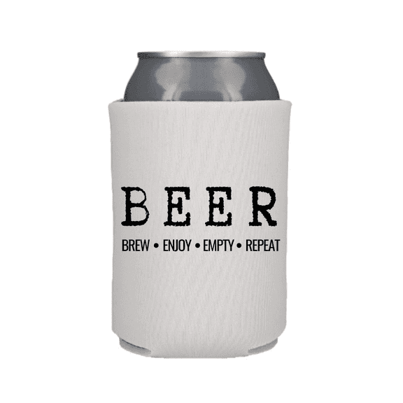 Funny Beer Can Cooler, Beer Statement Can Coolie, Funny Coolies Drink Accessory, Beer Sleeves, Party Gift Favors (White)