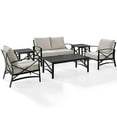 thumbnail image 1 of Crosley Furniture Kaplan 6Pc Fabric Sofa Set in Oil Rubbed Bronze and Oatmeal, 1 of 11