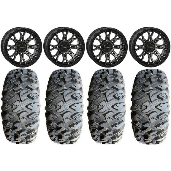 System 3 ST-6 14" Wheels Dark Tint 30" MotoClaw Tires Polaris RZR XP 1000 / PRO XP / Ranger XP 900/1000