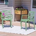 thumbnail image 5 of Sunnydaze Tristana Plastic Stackable Dining Armchair - Set of 2, Green, 5 of 13