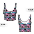 thumbnail image 5 of Picia Hawaii Palms Sports Bra for Women,Padded Strappy Sports Bras Medium Support Yoga Bra with Removable Cups,Running Yoga Bra-Small, 5 of 9