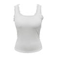 thumbnail image 6 of White Women Built-in Bra Tank Tops Ribbed Nylon,Spandex Sleeveless Camisole Tops 2026 Summer Basic Blouses Basic Tank Tops for Women S, 6 of 7