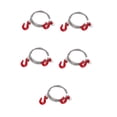 thumbnail image 4 of Worgeous 5pcs Towing Metal Rope Strap With Hooks Rc Trailer Chain Hook Tow Rope Winch Shackles Tow Hook And Trailer Chain Compatible For Trx4 Rc Axial Scx10 90046 Car, 4 of 8