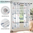 thumbnail image 3 of Yayeee Window Curtains Light Filtering 63"x42" Grommet Panel Pair Home Living Room Decor, Airplay Pattern, 3 of 7