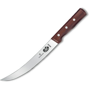 Victorinox 8" Butcher And Breaking Knife, Curved Blade, Maple Wood Handle, 5.7200.20