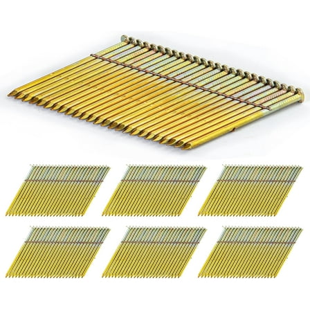 2,000 Pcs MEITE 28 Degree Framing Nails, 2-3/8" * .113" Wire Weld Collated Smooth Shank with Galvanized Wire Strip Nails