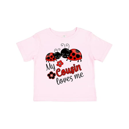 

Inktastic My Cousin Loves Me with Cute Ladybugs Boys or Girls Toddler T-Shirt