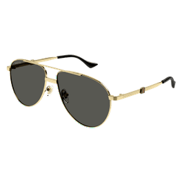 サングラス GUCCI Gucci - GG1195SK - 001 gold gold grey GG1195SK-001 Sunglasses, Gold/Grey – Punch Clothing
