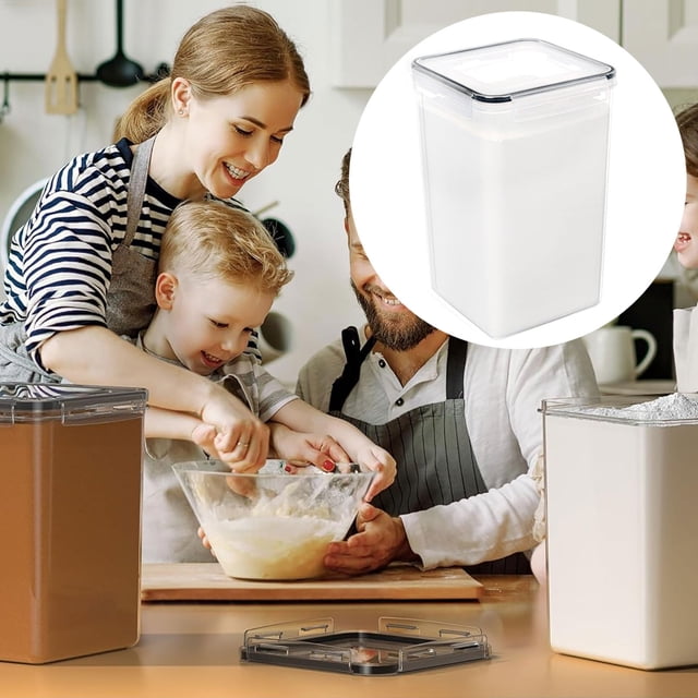 Kitchen Storage Solution Functional Grains Storage Canister With Lid For Food Preservation Proof And Design Cookie Freezer Containers Storage Containers Airtight Happy Everything Cookie Jar