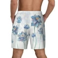 thumbnail image 4 of Daiia Pale Blue Lotus Flowers Mens Swim Trunks Swim Shorts Quick Dry Swim Shorts with Mesh Lining Pockets-X-Large, 4 of 9