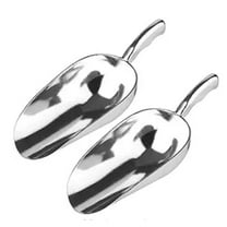 2 Pcs Metal Ice Scoop，Kitchen Ice Scooper for Ice Maker,Stainless Steel Small Ice Scooper for Freezer，Kitchen Gadgets Cookie Flour Pet Dog Food Scoop