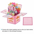 thumbnail image 3 of Uxcell 90th Birthday Card, Pop-Out Birthday Card with Greeting Card and Envelope for Women Girl Friends, Pink, 3 of 4