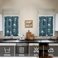 thumbnail image 4 of Set of 3 Cute Celestial Kitchen Curtains, Star Constellation Moon and Stars Tier Curtains with Valance, Nebula Cosmic Sci-Fi Lovers Window Panels, Rod Pocket Design, 4 of 6