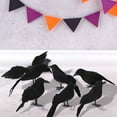 thumbnail image 3 of 6PCS Halloween Black Crows Feathered Crows Realistic Looking Halloween Handmade Feathered Crow for Halloween Indoor Outdoors Ravens Birds Decoration, 3 of 6