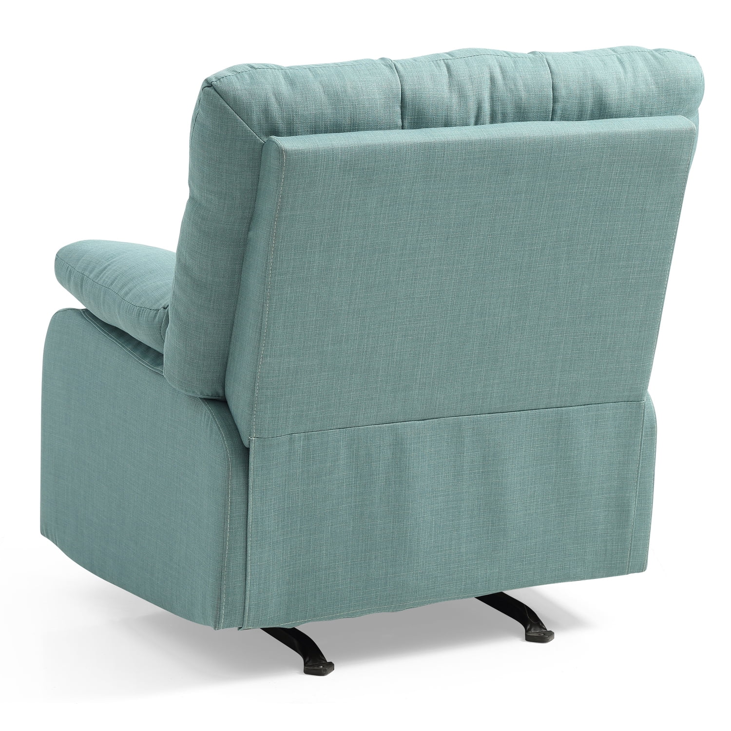 Glory Furniture Cindy Twill Fabric Rocker Recliner in Teal
