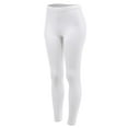 thumbnail image 3 of FashionMille Women's Solid Basic High Waisted Elastic Jersey Full Length Leggings Pant, 3 of 5